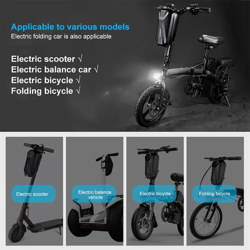 TAKEZERO T08 3L Electric Scooter Handlebar Storage Bag EVA+PU Electric Bike Front Pouch - 2