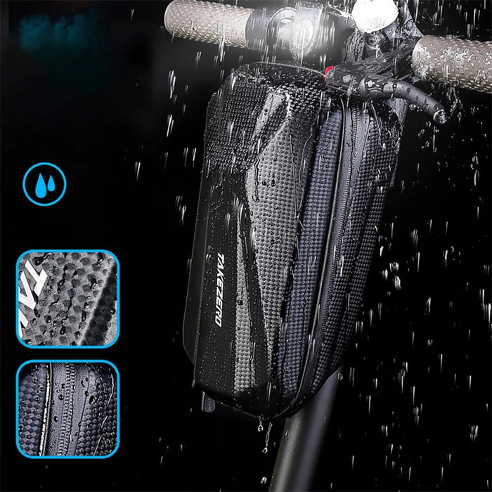TAKEZERO T08 3L Electric Scooter Handlebar Storage Bag EVA+PU Electric Bike Front Pouch - 4