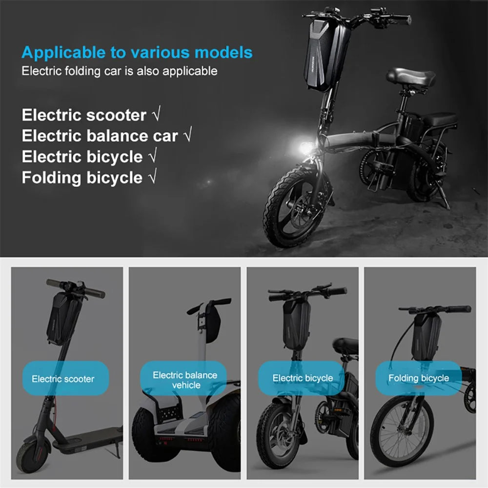 TAKEZERO T08 2L Electric Bike Scooter Front Bag EVA+PU Hard Shell Bicycle Handlebar Storage Pouch - 2