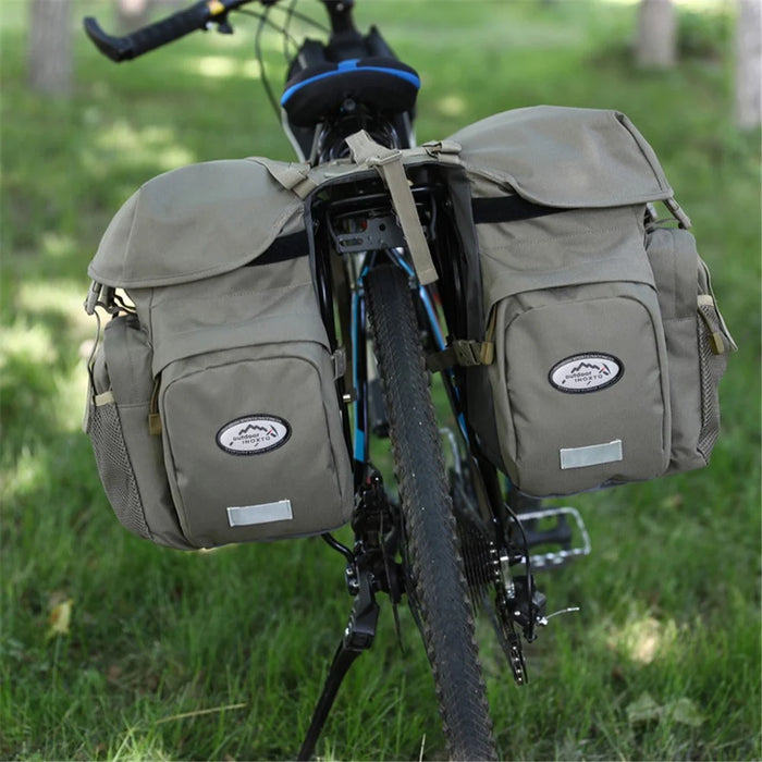 OUTDOOR INOXTO 521 Large Capacity 600D Nylon Bicycle Rear Rack Bag Bike Tail Pannier Pack Cycling Bag - Black - 6