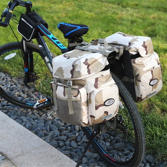 OUTDOOR INOXTO 521 Large Capacity 600D Nylon Bicycle Rear Rack Bag Bike Tail Pannier Pack Cycling Bag - Black - 7