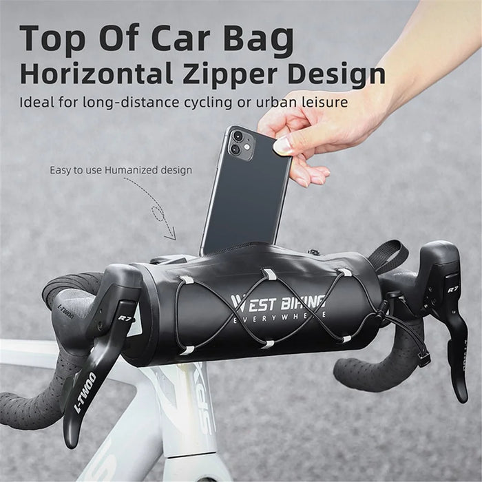WEST BIKING YP0707326 Multifunctional 2L Large Capacity Bicycle Handlebar Bag Waterproof Bike Storage Pouch - 5