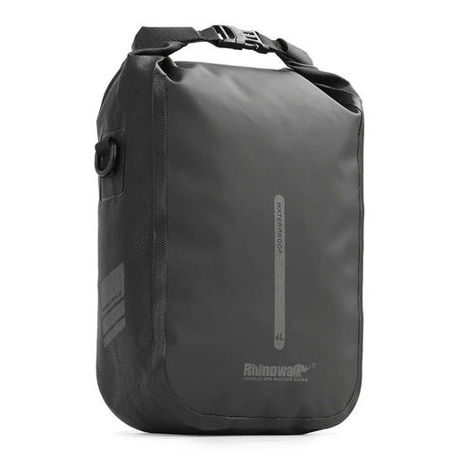 RHINOWALK RK406 6L Bike Front Fork Bag Waterproof Nylon Polyester Bicycle Quick-Release Hanging Bag for Outdoor Cycling - Black - 1