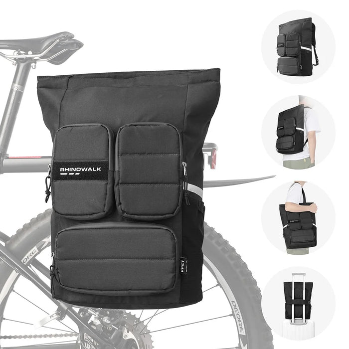 RHINOWALK RK6207 Multifunctional Bike Rear Rack Bag Cycling Backpack Bicycle Saddle Bag - 3