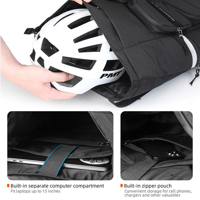 RHINOWALK RK6207 Multifunctional Bike Rear Rack Bag Cycling Backpack Bicycle Saddle Bag - 5