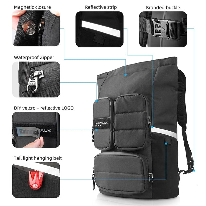 RHINOWALK RK6207 Multifunctional Bike Rear Rack Bag Cycling Backpack Bicycle Saddle Bag - 7