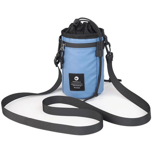 RHINOWALK RK24933 Polyester Bike Handlebar Stem Bag Food Snack Storage Pouch Water Bottle Holder for Bicycle Touring Commuting - Blue - 1