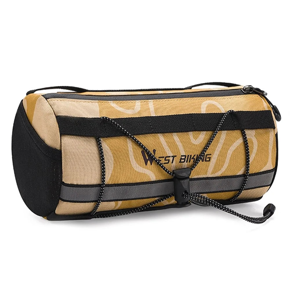 WEST BIKING YP0707329 Cycling Bicycle Handlebar Cylinder Bag Polyester Bike Front Storage Bag - 1