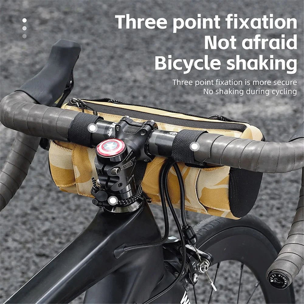 WEST BIKING YP0707329 Cycling Bicycle Handlebar Cylinder Bag Polyester Bike Front Storage Bag - 7