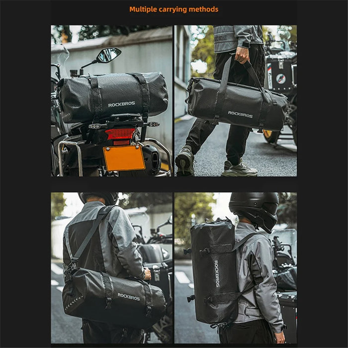 ROCKBROS AS-118 20L Bike Cycling Pannier Waterproof PVC Motorcycle Rear Pack Bag - 6