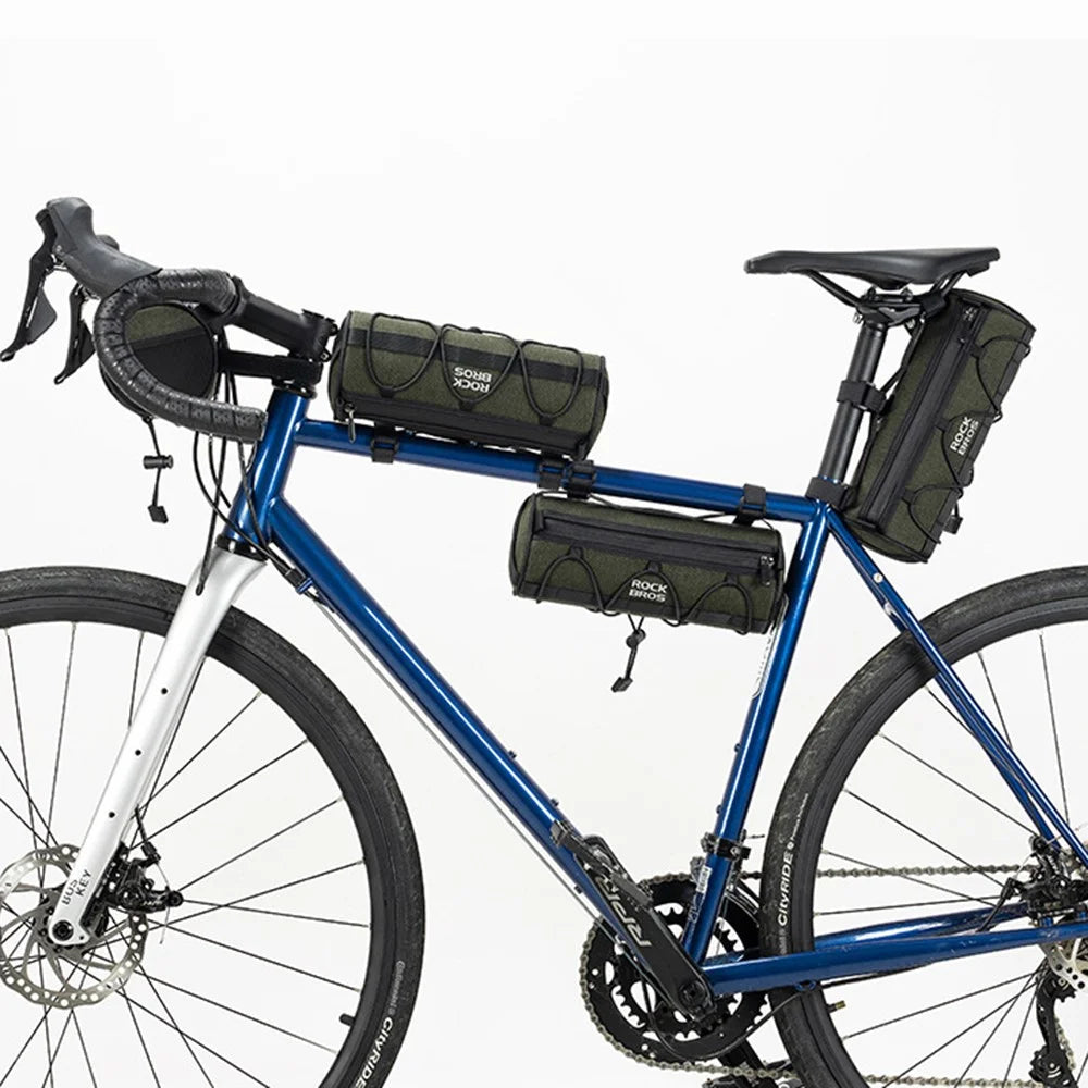 ROCKBROS W009 Bicycle Handlebar Hanging Cylinder Bag Polyethylene Bike Front Storage Bag - 2