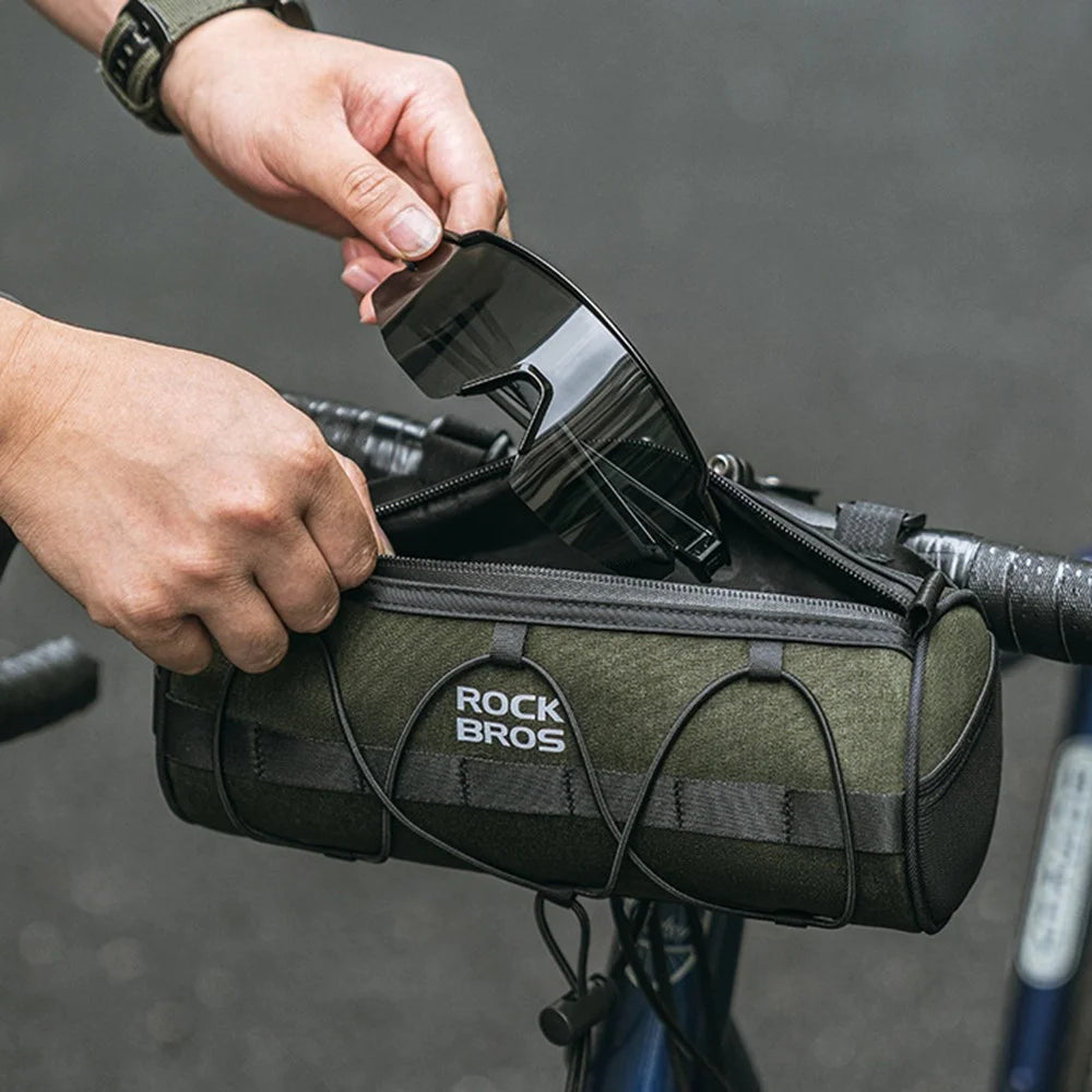 ROCKBROS W009 Bicycle Handlebar Hanging Cylinder Bag Polyethylene Bike Front Storage Bag - 4