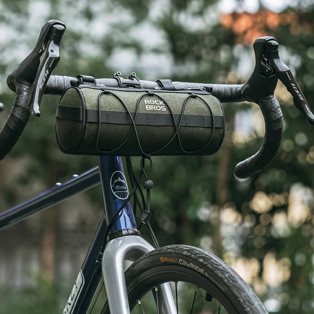 ROCKBROS W009 Bicycle Handlebar Hanging Cylinder Bag Polyethylene Bike Front Storage Bag - 7