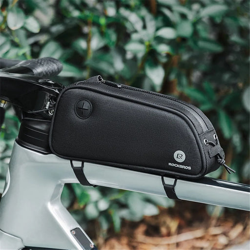 ROCKBROS 063 Polyester+PU Bicycle Phone Case for Mountain Bike Front Beam Tube Zippered Phone Bag - 2