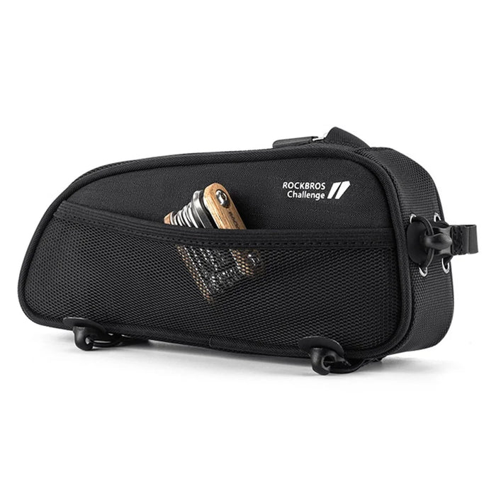 ROCKBROS 063 Polyester+PU Bicycle Phone Case for Mountain Bike Front Beam Tube Zippered Phone Bag - 7