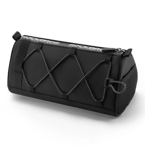 ROCKBROS B114 Bike Handlebar Bag Front Storage Bag with Shoulder Strap for Road Mountain Bike Cycling - Black - 1