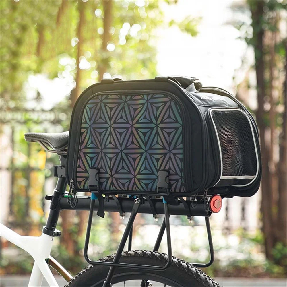 ROCKBROS H30 Bicycle Rear Seat Pet Bag Outdoor Portable Dog Cat Bike Carrier - 2