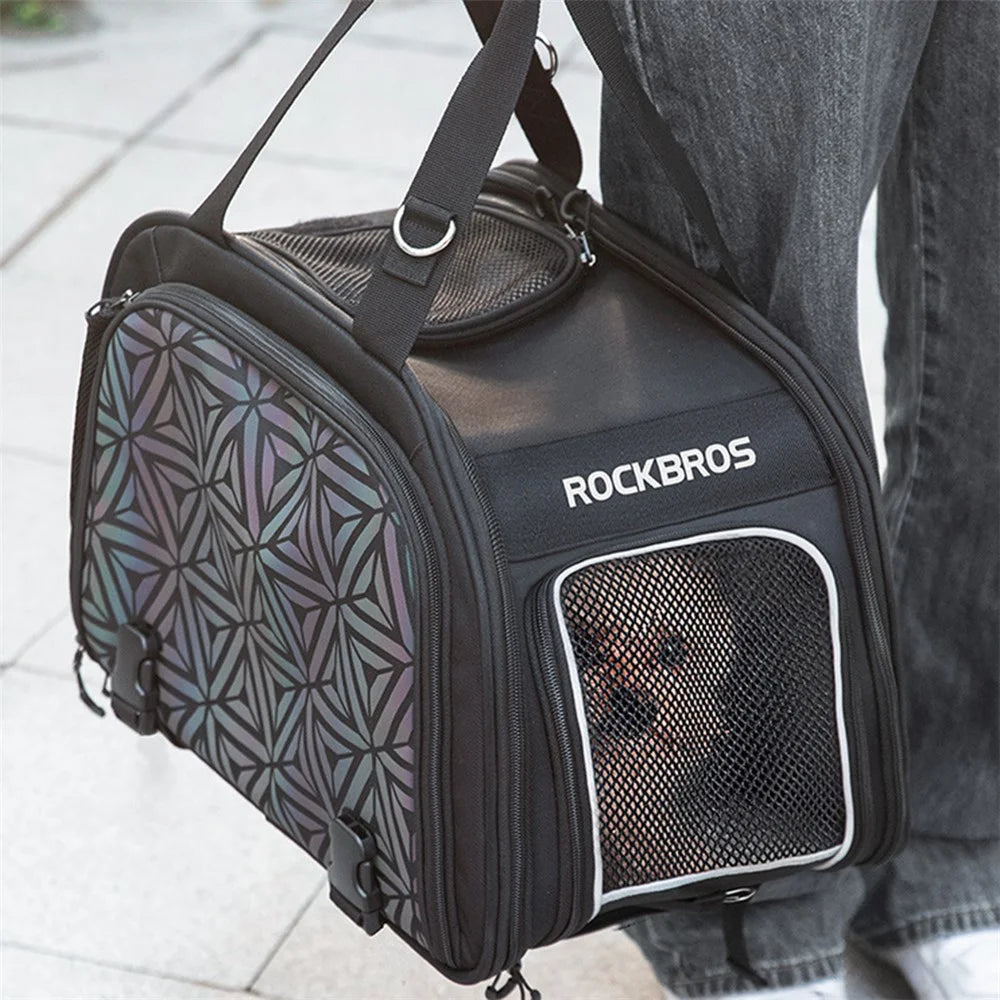 ROCKBROS H30 Bicycle Rear Seat Pet Bag Outdoor Portable Dog Cat Bike Carrier - 6
