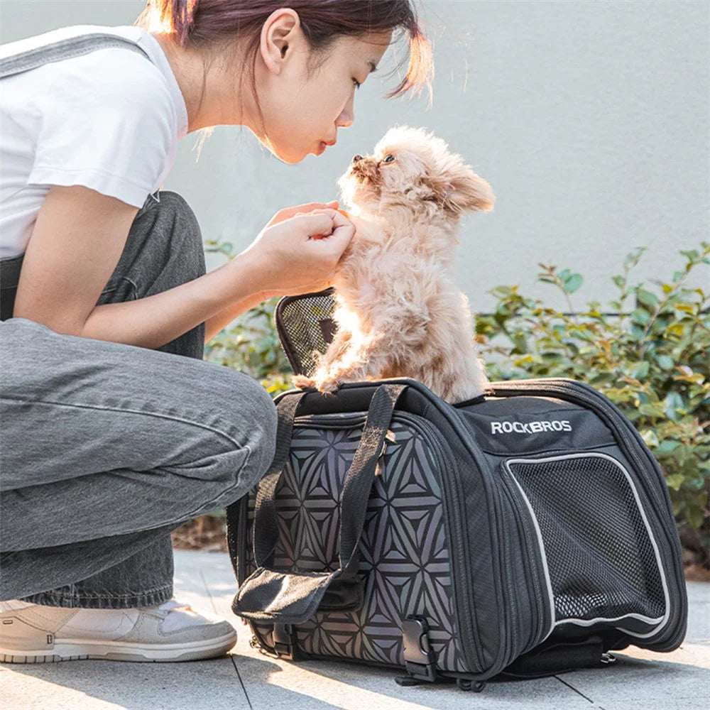ROCKBROS H30 Bicycle Rear Seat Pet Bag Outdoor Portable Dog Cat Bike Carrier - 7