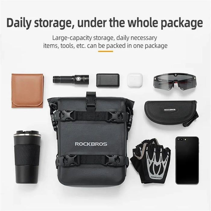ROCKBROS AS-095 5L Large Capacity Motorcycle Bag Motor Bike Bumper Side Bag Waterproof Shoulder Pack - 5