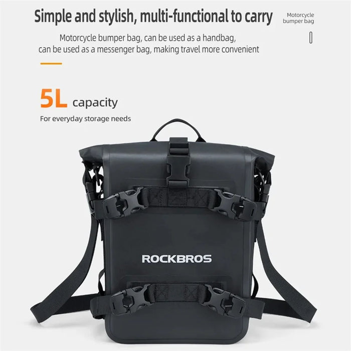ROCKBROS AS-095 5L Large Capacity Motorcycle Bag Motor Bike Bumper Side Bag Waterproof Shoulder Pack - 6