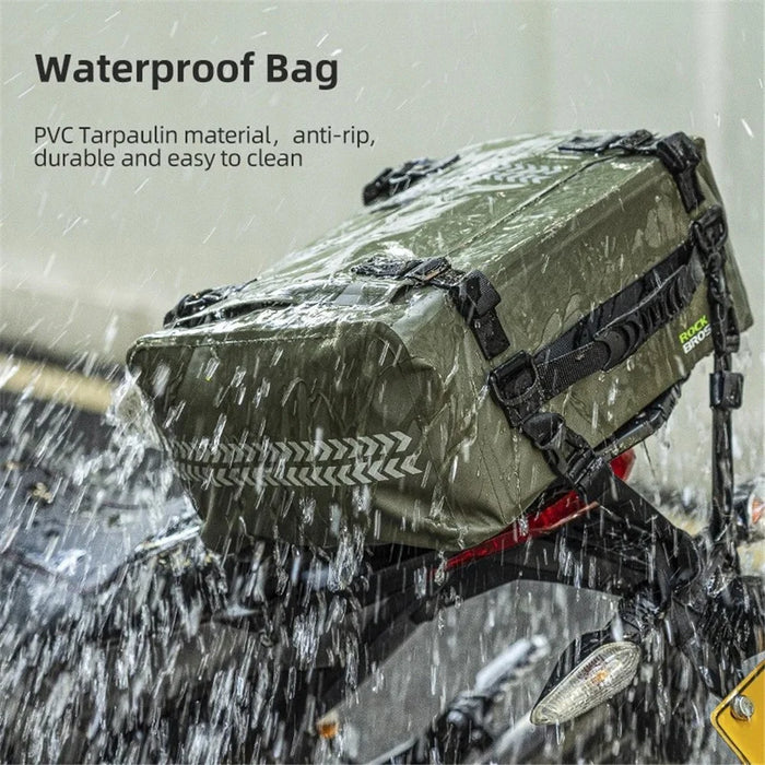 ROCKBROS AS-096 Waterproof Motorcycle Tail Pannier Pack 30L Reflective Motorbike Rear Bag - 3
