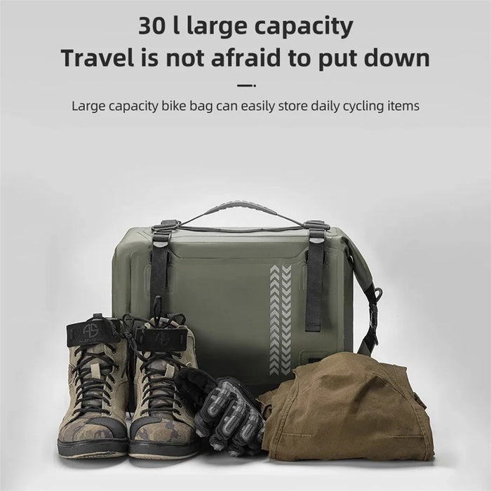 ROCKBROS AS-096 Waterproof Motorcycle Tail Pannier Pack 30L Reflective Motorbike Rear Bag - 5
