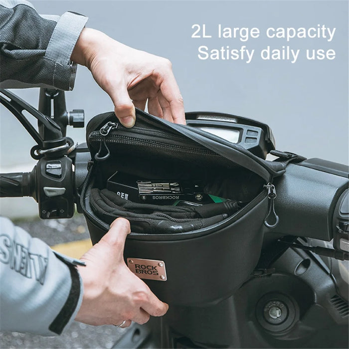 ROCKBROS B113 Scooter Waterproof Touch Screen Front Bag Mobile Phone Bag Electric Motorcycle Hanging Bag - 4