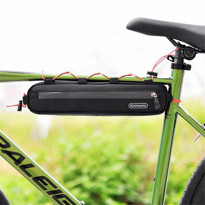 RZAHUAHU 8L Waterproof Nylon Bicycle Front Frame Bag Phone Glasses Tools Storage Bag - 2