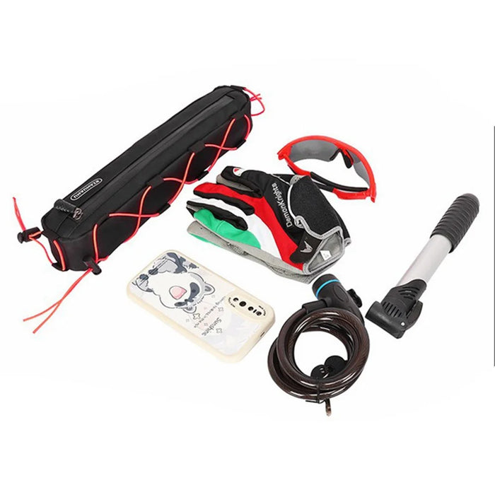 RZAHUAHU 8L Waterproof Nylon Bicycle Front Frame Bag Phone Glasses Tools Storage Bag - 6