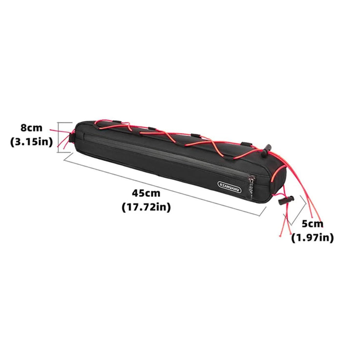 RZAHUAHU 8L Waterproof Nylon Bicycle Front Frame Bag Phone Glasses Tools Storage Bag - 7