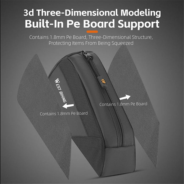 WEST BIKING YP0707359 Bicycle Top Tube Bag Cycling Bike Front Beam Storage Bag - 4