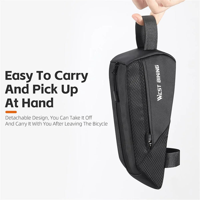 WEST BIKING YP0707359 Bicycle Top Tube Bag Cycling Bike Front Beam Storage Bag - 5