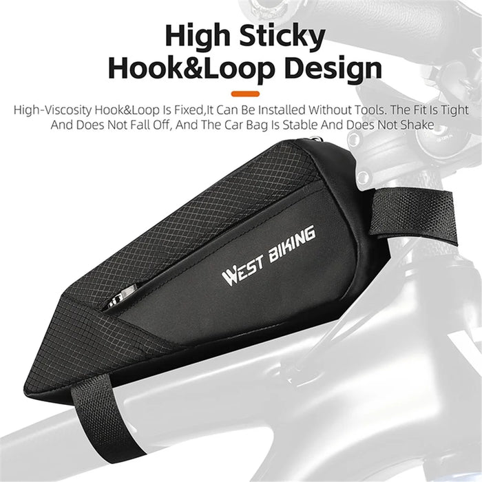 WEST BIKING YP0707359 Bicycle Top Tube Bag Cycling Bike Front Beam Storage Bag - 6