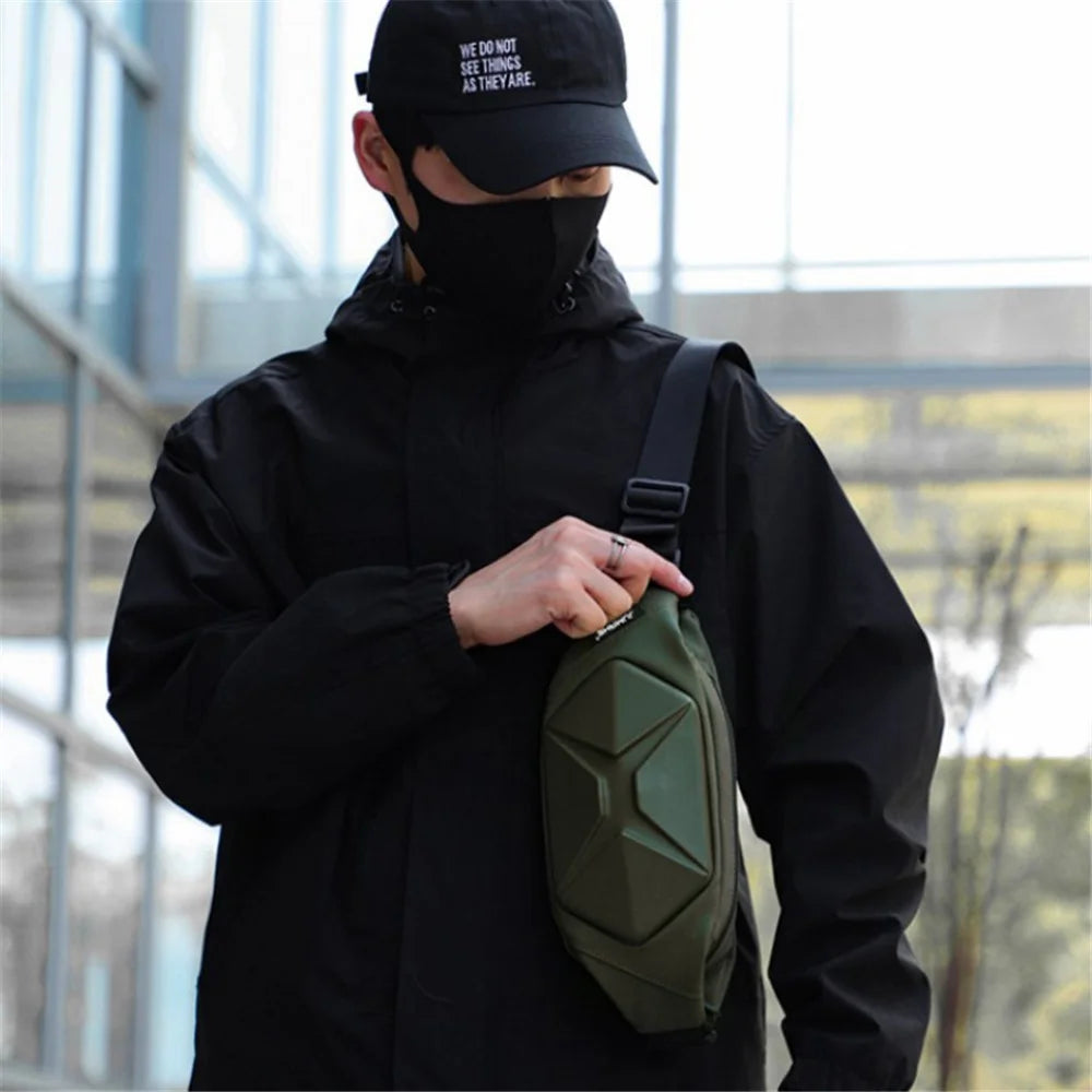 JUMAHE YD311 Cycling Chest Bag Waterproof EVA+Polyester Waist Pack Pouch - Black - 3