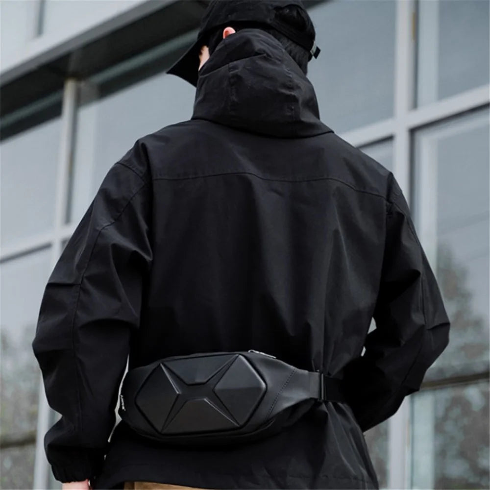 JUMAHE YD311 Cycling Chest Bag Waterproof EVA+Polyester Waist Pack Pouch - Black - 5