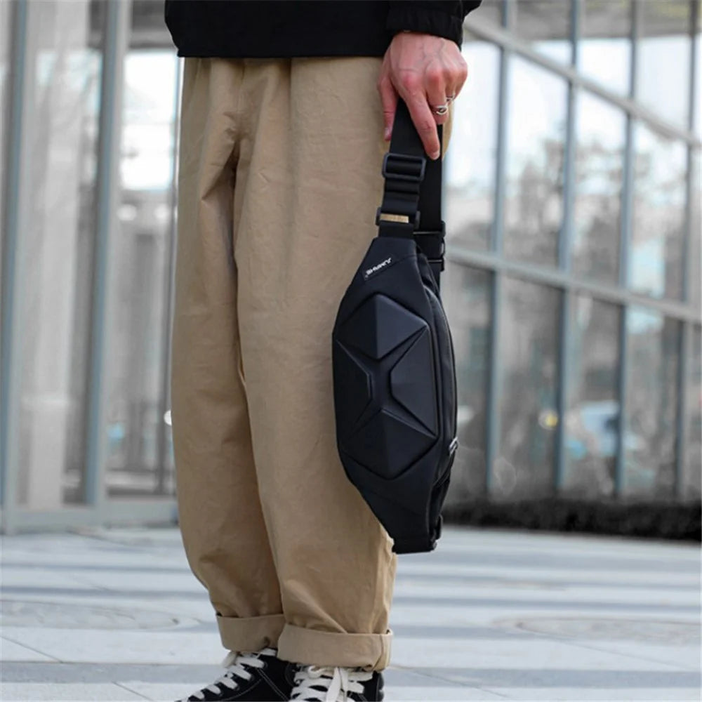 JUMAHE YD311 Cycling Chest Bag Waterproof EVA+Polyester Waist Pack Pouch - Black - 6
