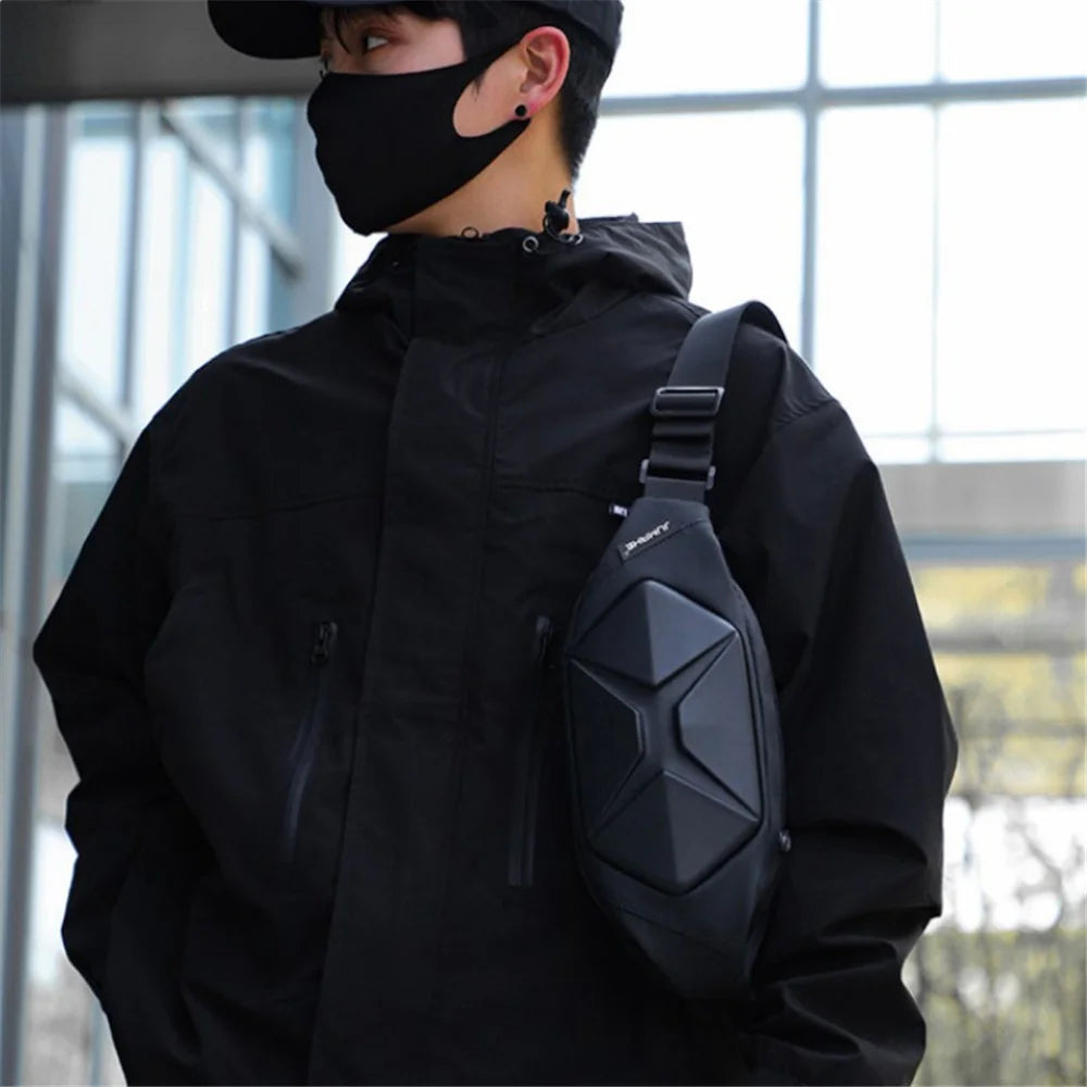 JUMAHE YD311 Cycling Chest Bag Waterproof EVA+Polyester Waist Pack Pouch - Black - 7