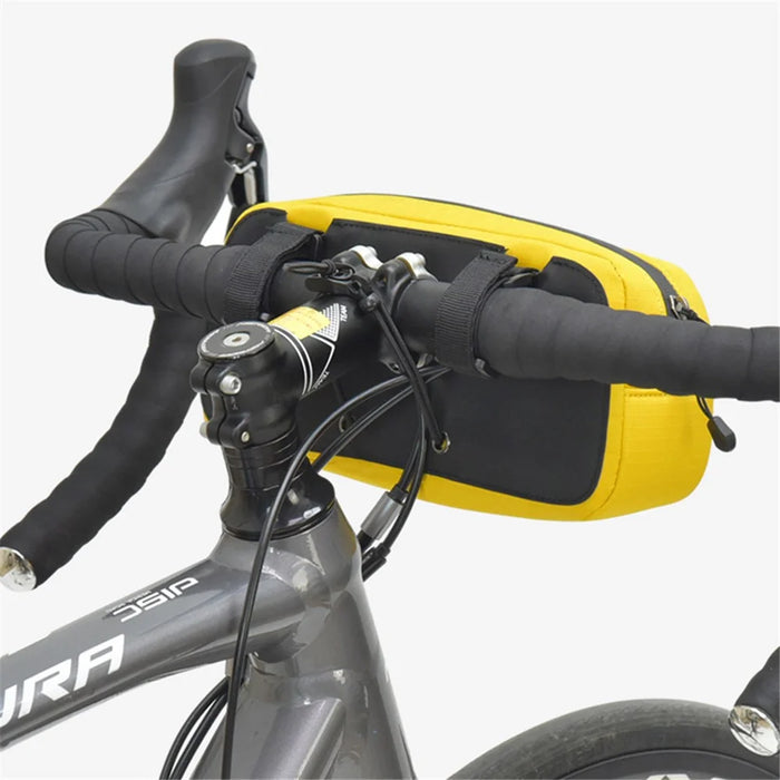 ANMEILU 7051 Bike Handlebar Bag Bicycle Front Frame Bag Cycling Storage Pouch - Yellow - 5