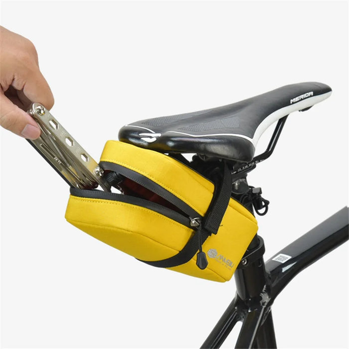 ANMEILU 7052 Road MTB Bike Rear Saddle Bag Bicycle Oxford Cloth Tail Bag - Yellow - 5
