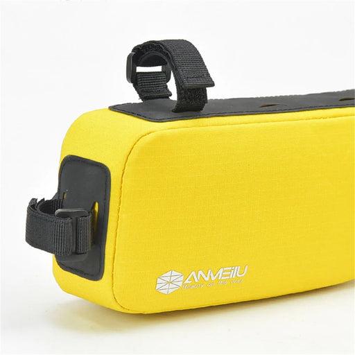 ANMEILU 7050 Bike Triangle Frame Bag Oxford Cloth Bicycle Top Tube Bag Cycling Pouch - Yellow - 2
