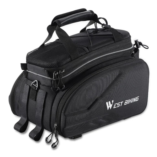WEST BIKING YP0707354 Polyester+PVC Bicycle Rear Rack Storage Bag Reflective Bike Tail Pack - 1