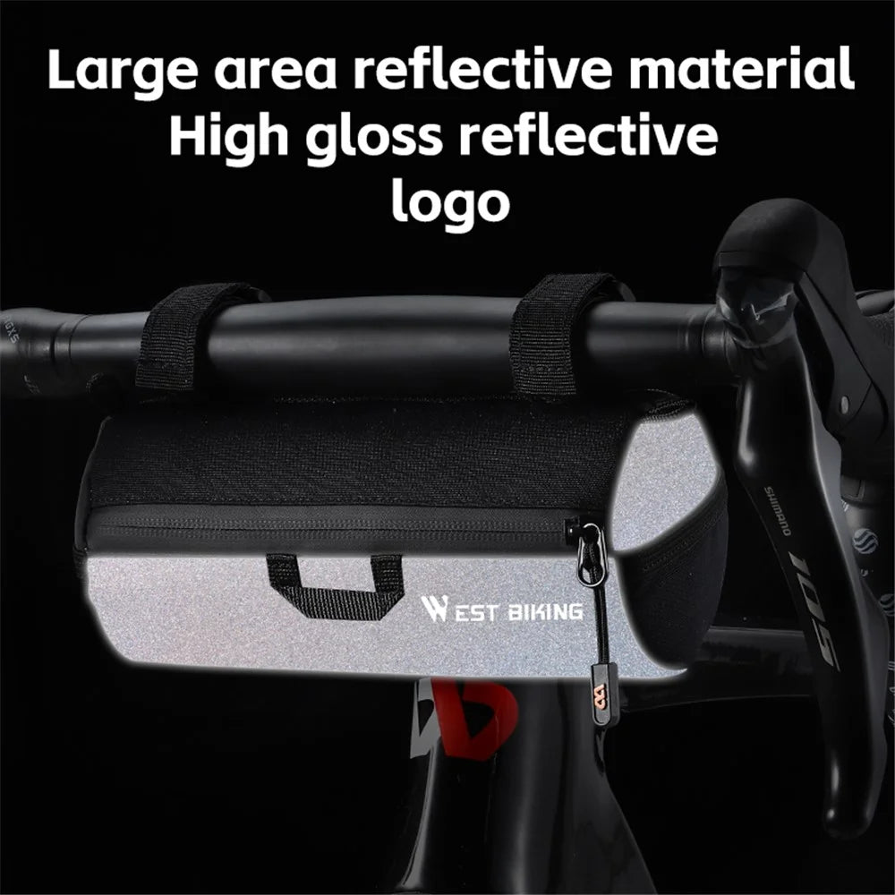 WEST BIKING YP0707361 Reflective 1L Mountain Bike Handlebar Bag with Shoulder Strap - 4