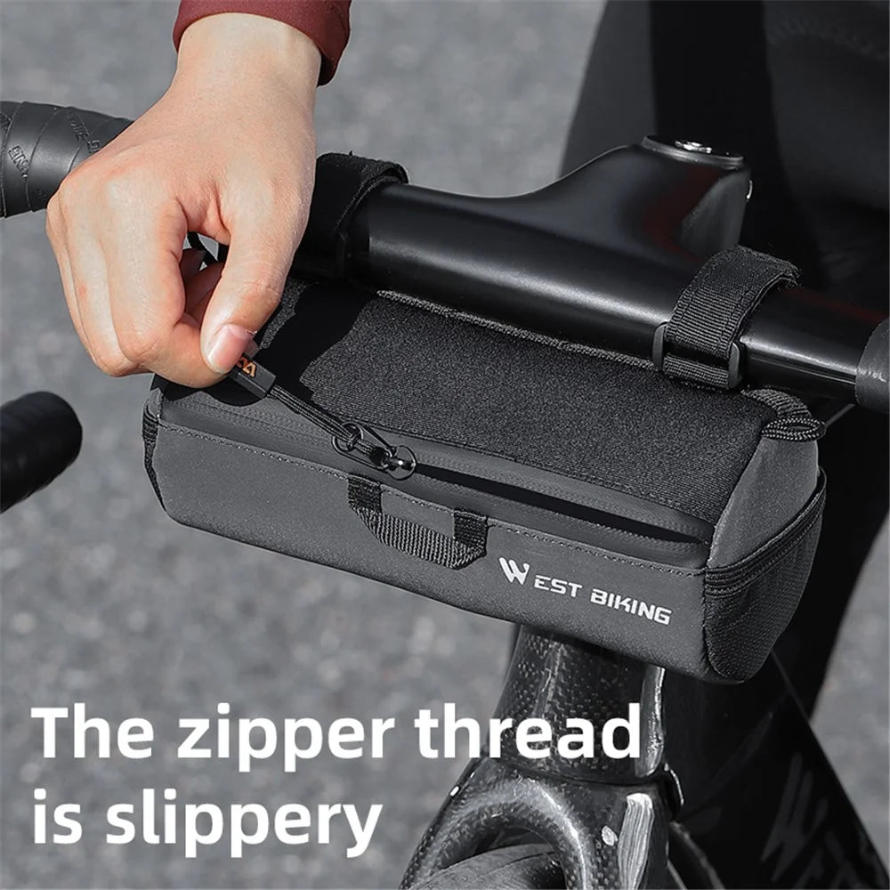 WEST BIKING YP0707361 Reflective 1L Mountain Bike Handlebar Bag with Shoulder Strap - 7