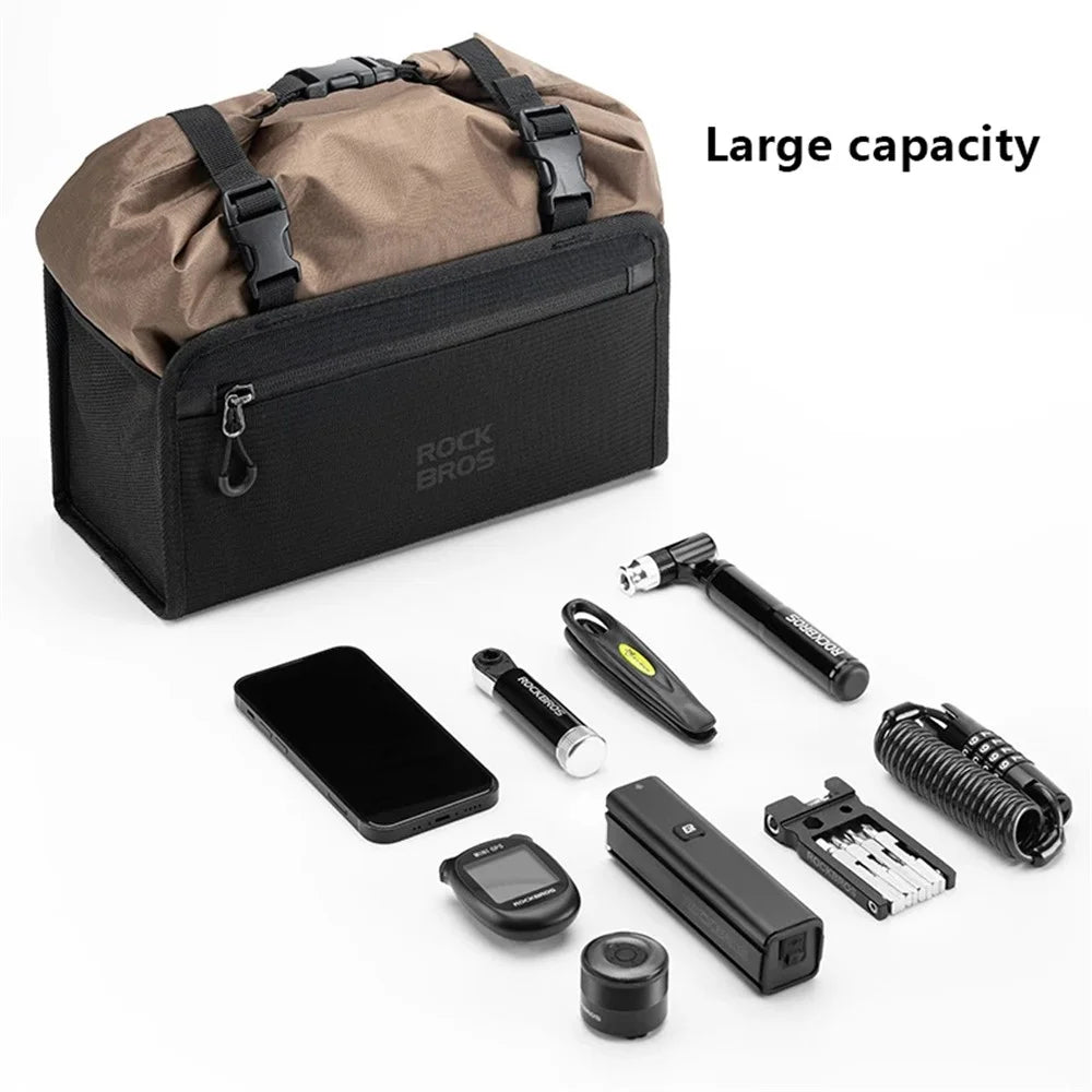 ROCKBROS W008 Bicycle Handlebar Hanging Bag Waterproof Detachable Bike Front Storage Bag - 3