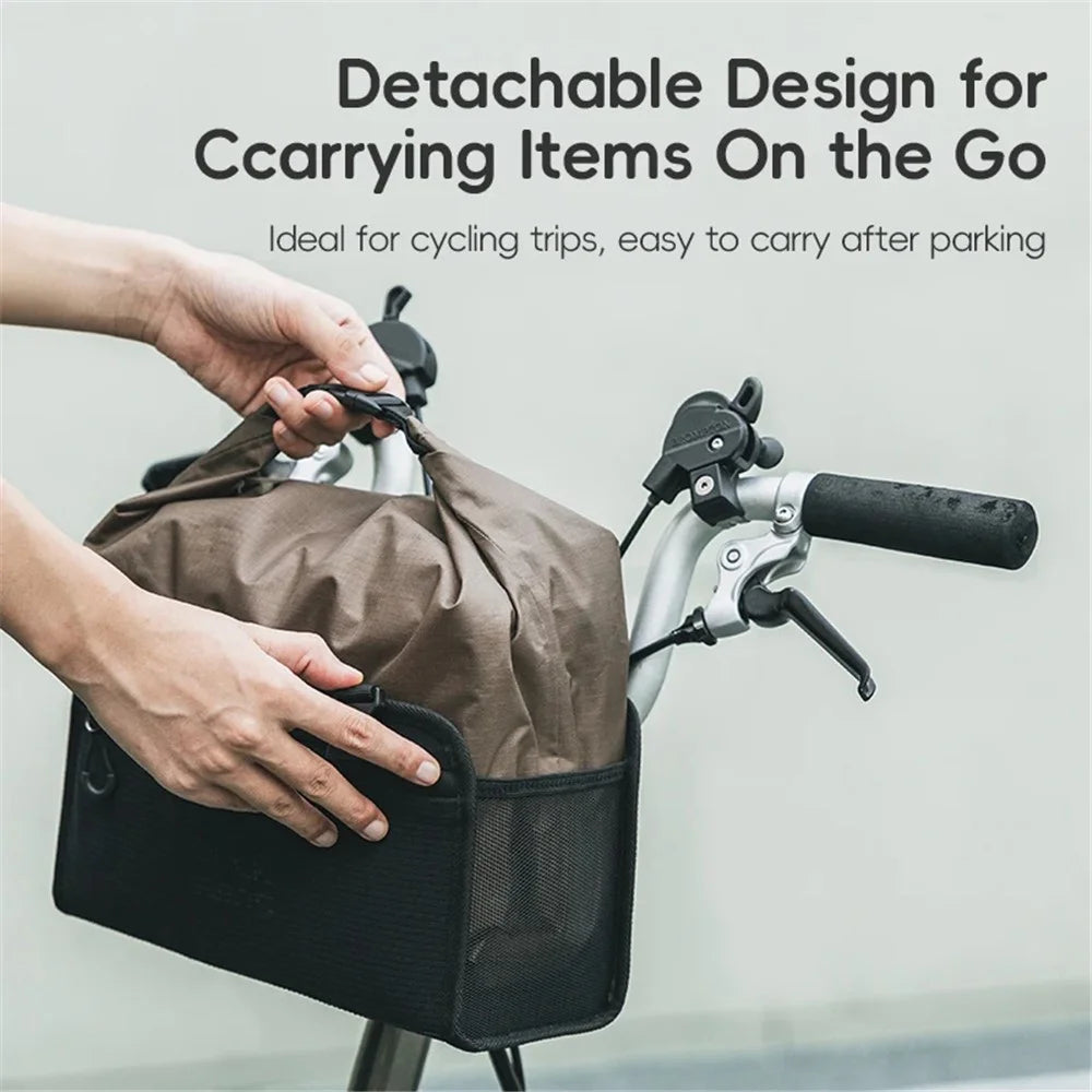 ROCKBROS W008 Bicycle Handlebar Hanging Bag Waterproof Detachable Bike Front Storage Bag - 4