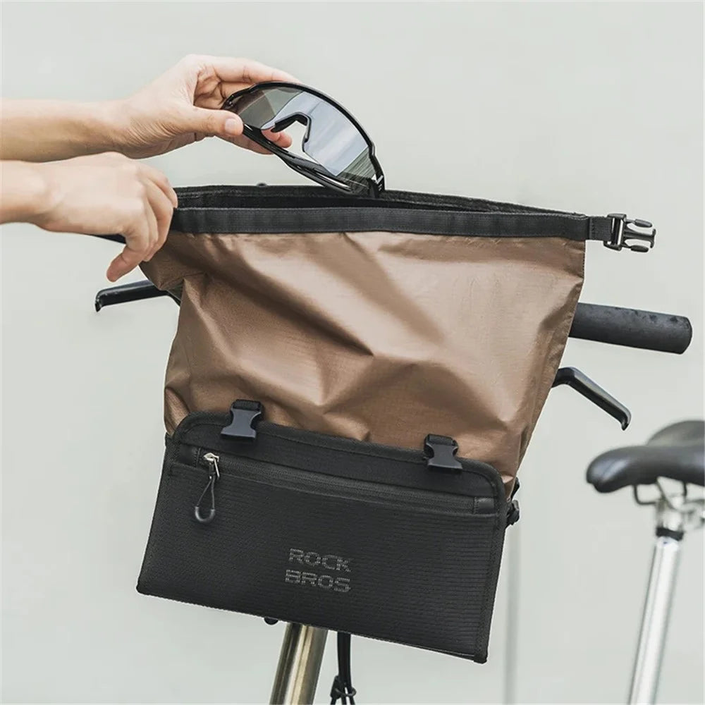 ROCKBROS W008 Bicycle Handlebar Hanging Bag Waterproof Detachable Bike Front Storage Bag - 6