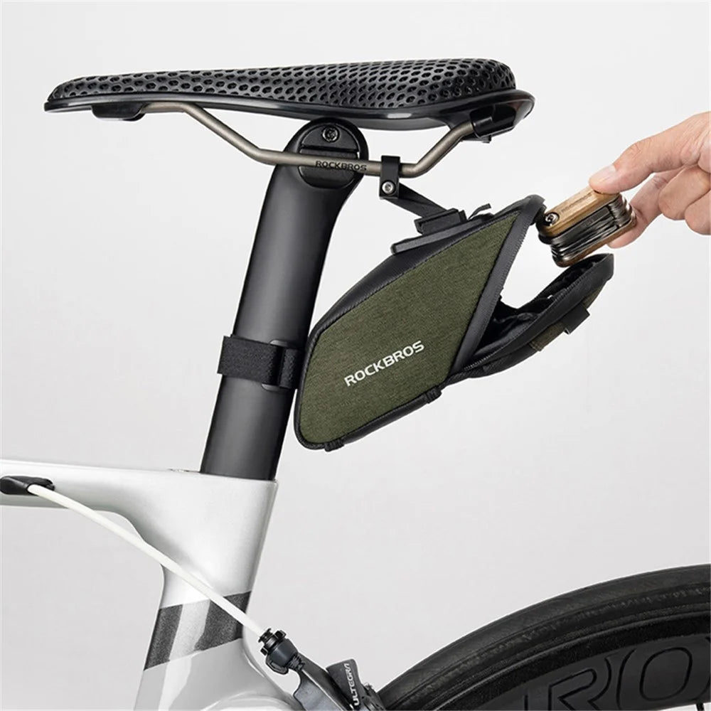 ROCKBROS C53 Bike Saddle Bag Cycling Bicycle Tail Storage Bag with Mudguard - 2