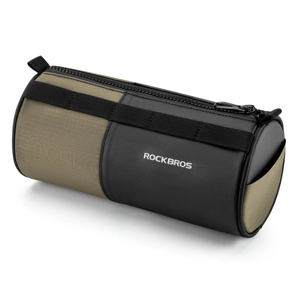 ROCKBROS W007 Bicycle Handlebar Hanging Bag Polyester+PU Bike Front Cylinder Bag - 1