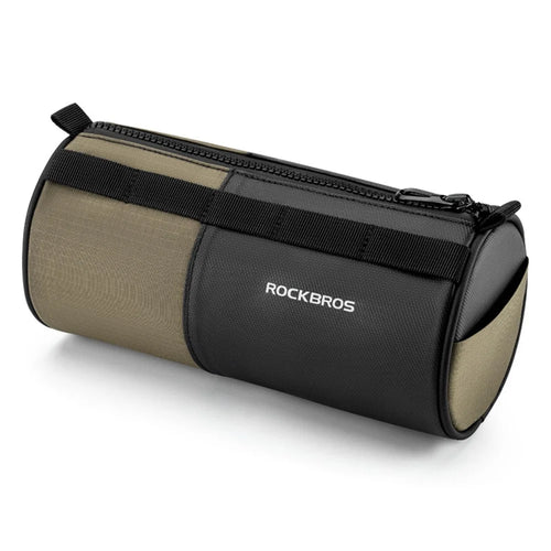 ROCKBROS W007 Bicycle Handlebar Hanging Bag Polyester+PU Bike Front Cylinder Bag - 1